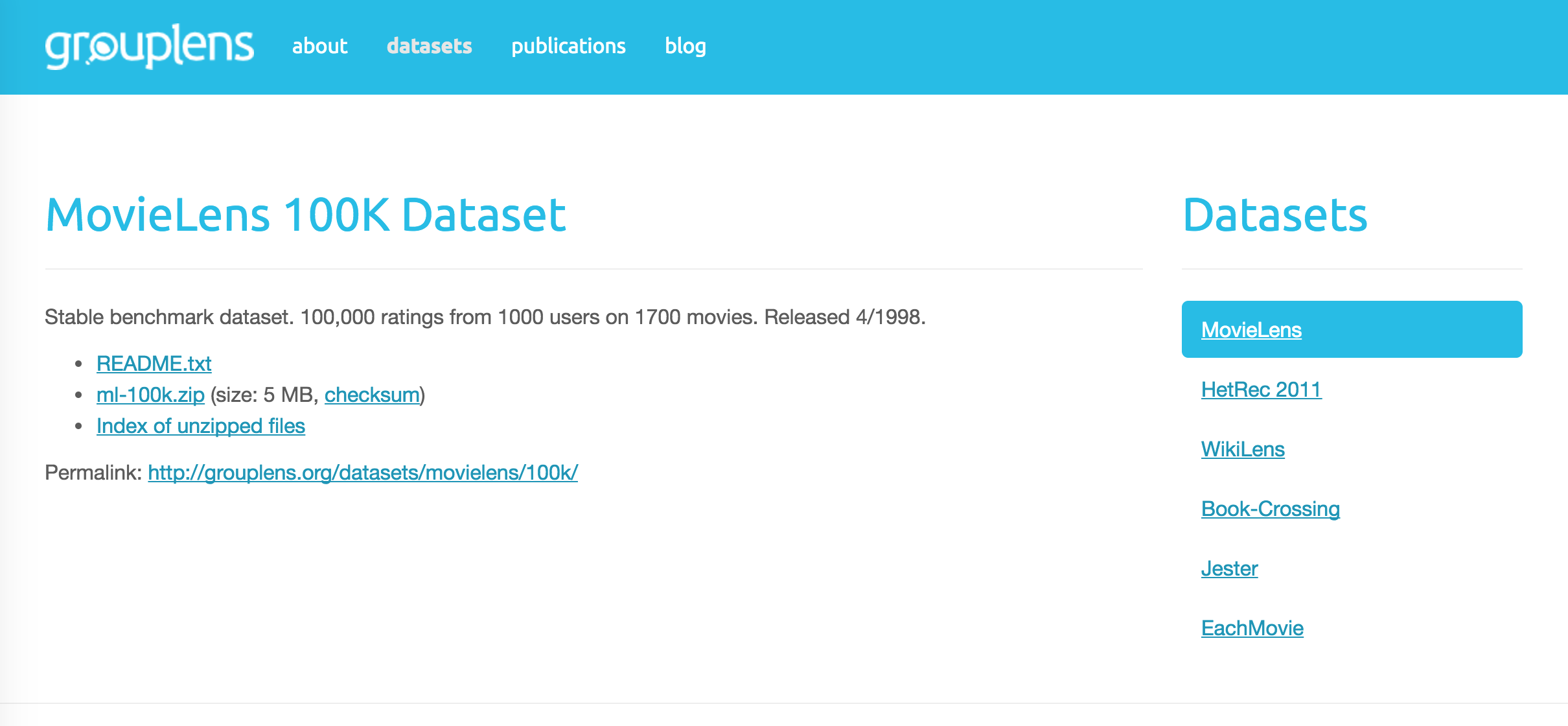 MovieLens Site